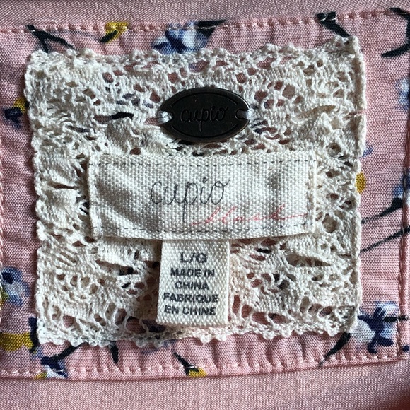 Cupio Blouse with PomPom trim detail on front and sides, Pink, Large, pre-owned - Picture 3 of 14